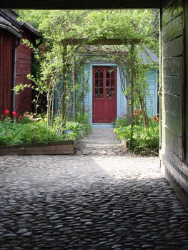 Lush yard front. Green living.