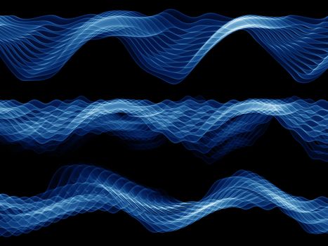 Sine waves background suitable for audio, music and science related projects