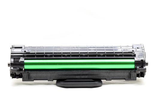 new laser printer cartridge isolated on white background