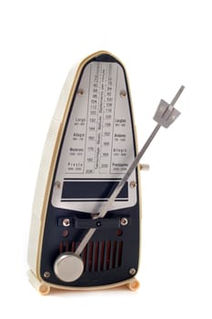 ivory metronome isolated on a white background