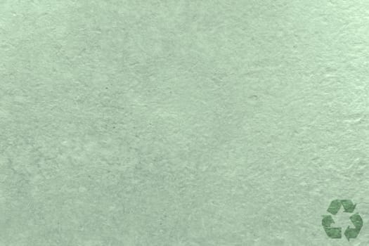 green vintage paper craft stick with recycled Symbol