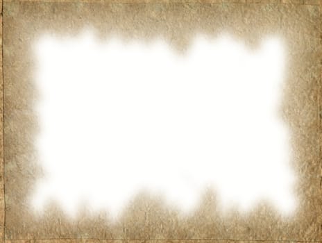 Vintage Paper with rope and wooden frame