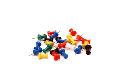 heap of colorful office pushpin