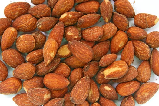 Roast Honey Almond isolated on White, closeup