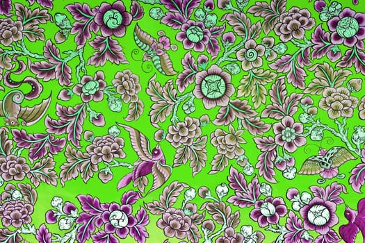 green Thai Chinese Traditional Painting