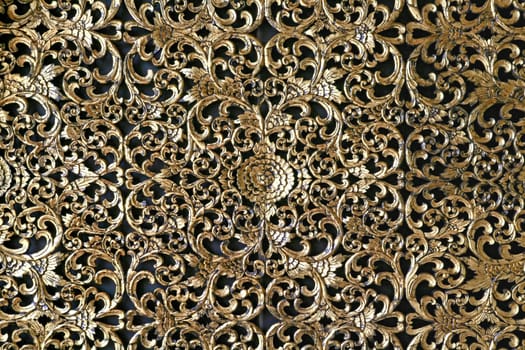 Thai Traditional Golden decoration on Wall
