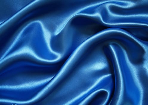 Smooth elegant blue silk 