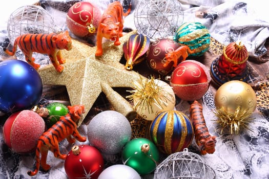 Christmas holiday decoration ornament background