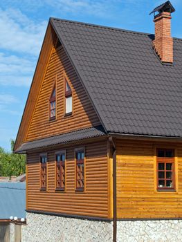 Log house structure wood building home exterior