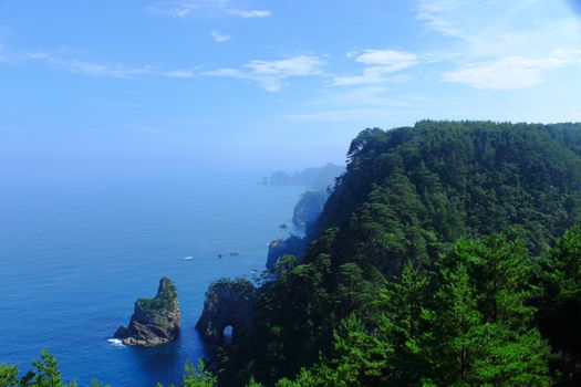 Kitayamazaki in summer(Japanese sea)