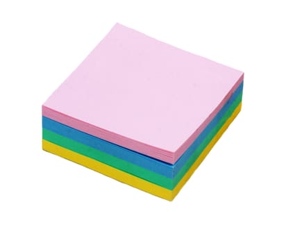 Colour note in form of the square on white background