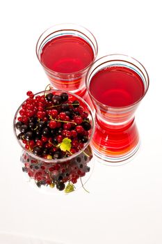 drink series: berry drink with red and black currant