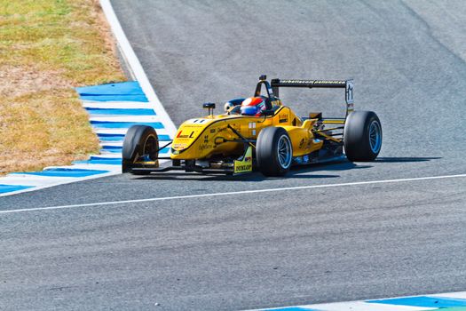 JEREZ DE LA FRONTERA, SPAIN - OCT 16: Matteo Torta of Corbetta Competizioni  races on European F3 championship on October 16 , 2011, in Jerez de la Frontera , Spain