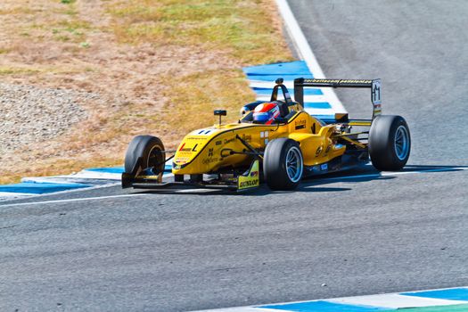 JEREZ DE LA FRONTERA, SPAIN - OCT 16: Matteo Torta of Corbetta Competizioni  races on European F3 championship on October 16 , 2011, in Jerez de la Frontera , Spain