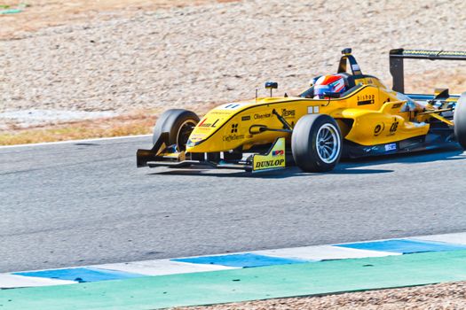 JEREZ DE LA FRONTERA, SPAIN - OCT 16: Matteo Torta of Corbetta Competizioni  races on European F3 championship on October 16 , 2011, in Jerez de la Frontera , Spain
