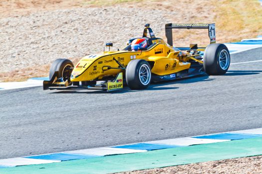 JEREZ DE LA FRONTERA, SPAIN - OCT 16: Matteo Torta of Corbetta Competizioni  races on European F3 championship on October 16 , 2011, in Jerez de la Frontera , Spain