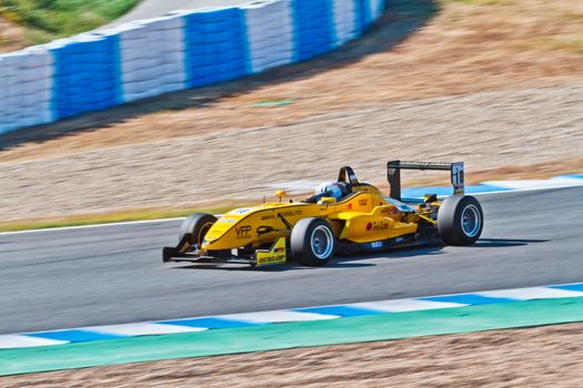 JEREZ DE LA FRONTERA, SPAIN - OCT 16: Alex Fontana of Corbetta Competizioni races on European F3 championship on October 16 , 2011, in Jerez de la Frontera , Spain