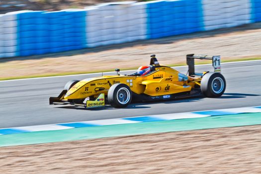JEREZ DE LA FRONTERA, SPAIN - OCT 16: Matteo Torta of Corbetta Competizioni  races on European F3 championship on October 16 , 2011, in Jerez de la Frontera , Spain