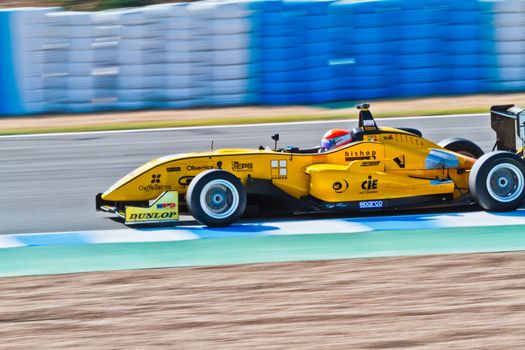 JEREZ DE LA FRONTERA, SPAIN - OCT 16: Matteo Torta of Corbetta Competizioni  races on European F3 championship on October 16 , 2011, in Jerez de la Frontera , Spain
