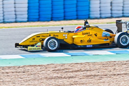JEREZ DE LA FRONTERA, SPAIN - OCT 16: Matteo Torta of Corbetta Competizioni  races on European F3 championship on October 16 , 2011, in Jerez de la Frontera , Spain