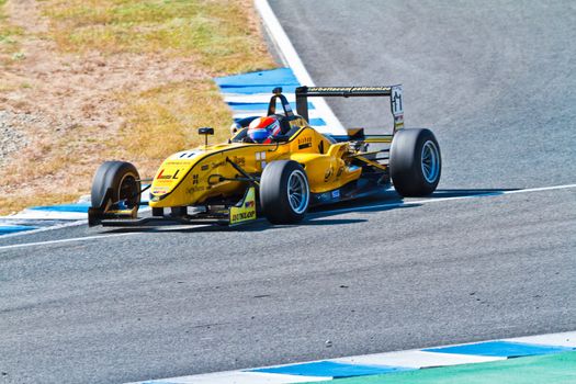 JEREZ DE LA FRONTERA, SPAIN - OCT 16: Matteo Torta of Corbetta Competizioni  races on European F3 championship on October 16 , 2011, in Jerez de la Frontera , Spain