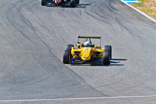JEREZ DE LA FRONTERA, SPAIN - OCT 16: Matteo Torta of Corbetta Competizioni  races on European F3 championship on October 16 , 2011, in Jerez de la Frontera , Spain