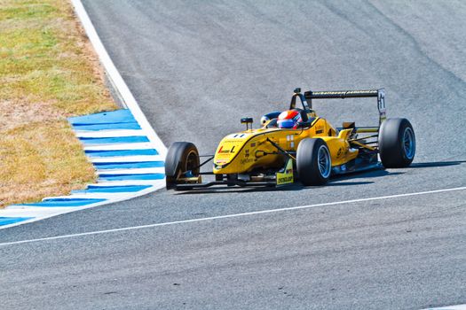 JEREZ DE LA FRONTERA, SPAIN - OCT 16: Matteo Torta of Corbetta Competizioni  races on European F3 championship on October 16 , 2011, in Jerez de la Frontera , Spain
