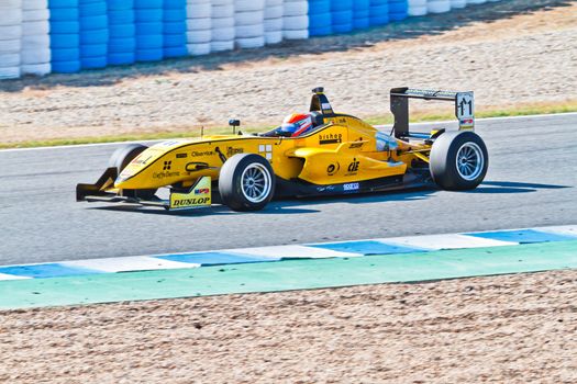 JEREZ DE LA FRONTERA, SPAIN - OCT 16: Matteo Torta of Corbetta Competizioni  races on European F3 championship on October 16 , 2011, in Jerez de la Frontera , Spain