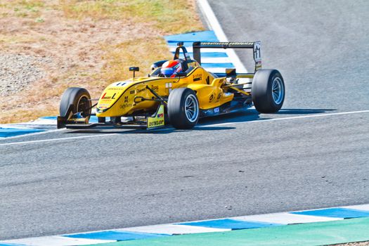 JEREZ DE LA FRONTERA, SPAIN - OCT 16: Matteo Torta of Corbetta Competizioni  races on European F3 championship on October 16 , 2011, in Jerez de la Frontera , Spain