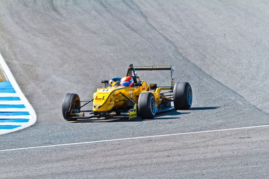 JEREZ DE LA FRONTERA, SPAIN - OCT 16: Matteo Torta of Corbetta Competizioni  races on European F3 championship on October 16 , 2011, in Jerez de la Frontera , Spain