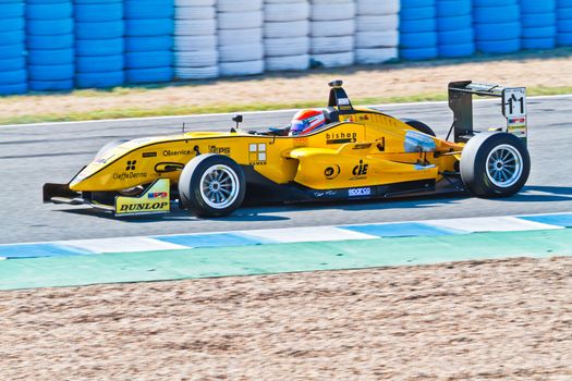 JEREZ DE LA FRONTERA, SPAIN - OCT 16: Matteo Torta of Corbetta Competizioni  races on European F3 championship on October 16 , 2011, in Jerez de la Frontera , Spain