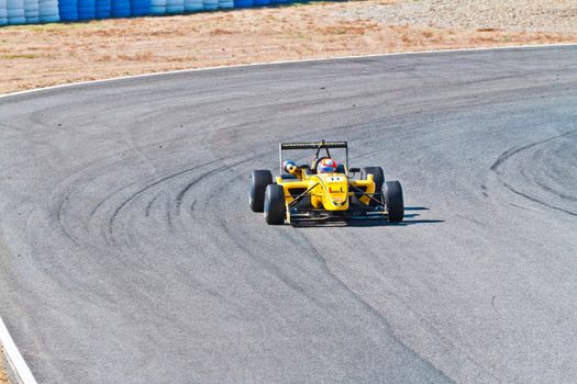 JEREZ DE LA FRONTERA, SPAIN - OCT 16: Matteo Torta of Corbetta Competizioni  races on European F3 championship on October 16 , 2011, in Jerez de la Frontera , Spain