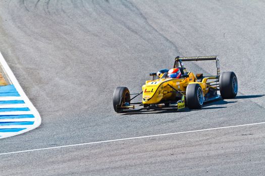 JEREZ DE LA FRONTERA, SPAIN - OCT 16: Matteo Torta of Corbetta Competizioni  races on European F3 championship on October 16 , 2011, in Jerez de la Frontera , Spain