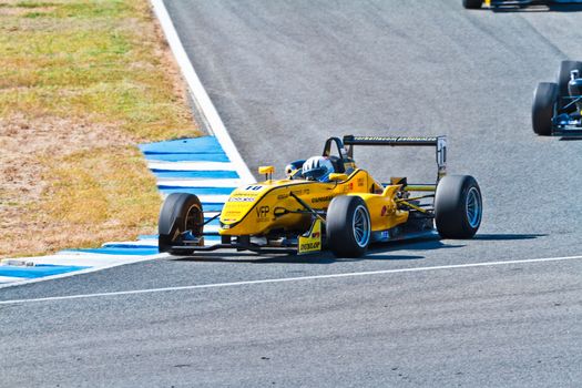 JEREZ DE LA FRONTERA, SPAIN - OCT 16: Alex Fontana of Corbetta Competizioni races on European F3 championship on October 16 , 2011, in Jerez de la Frontera , Spain