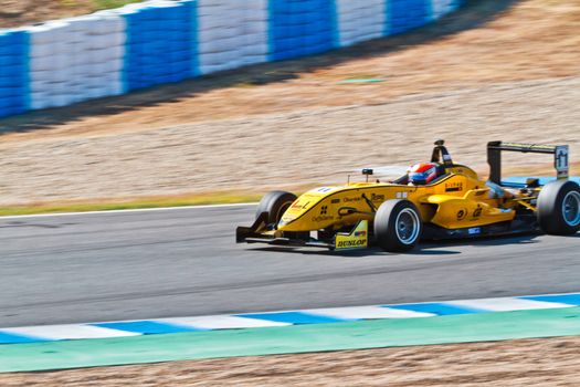 JEREZ DE LA FRONTERA, SPAIN - OCT 16: Alex Fontana of Corbetta Competizioni races on European F3 championship on October 16 , 2011, in Jerez de la Frontera , Spain