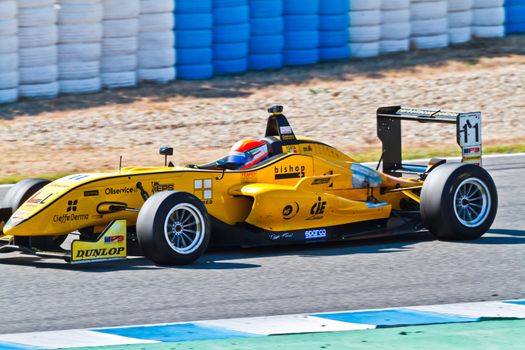 JEREZ DE LA FRONTERA, SPAIN - OCT 16: Alex Fontana of Corbetta Competizioni races on European F3 championship on October 16 , 2011, in Jerez de la Frontera , Spain