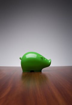 Green Piggy Bank still Life