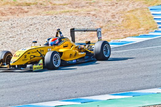 JEREZ DE LA FRONTERA, SPAIN - OCT 16: Matteo Torta of Corbetta Competizioni  races on European F3 championship on October 16 , 2011, in Jerez de la Frontera , Spain
