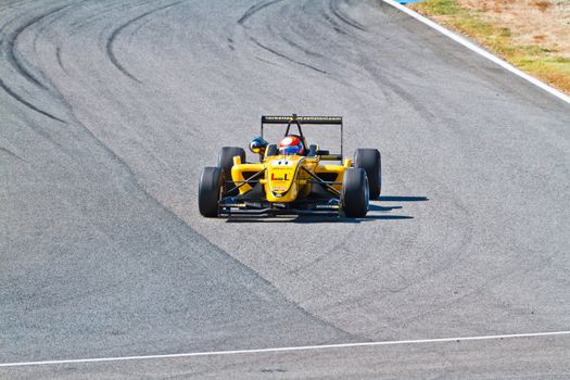 JEREZ DE LA FRONTERA, SPAIN - OCT 16: Matteo Torta of Corbetta Competizioni  races on European F3 championship on October 16 , 2011, in Jerez de la Frontera , Spain