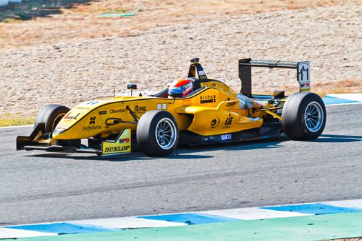 JEREZ DE LA FRONTERA, SPAIN - OCT 16: Matteo Torta of Corbetta Competizioni  races on European F3 championship on October 16 , 2011, in Jerez de la Frontera , Spain