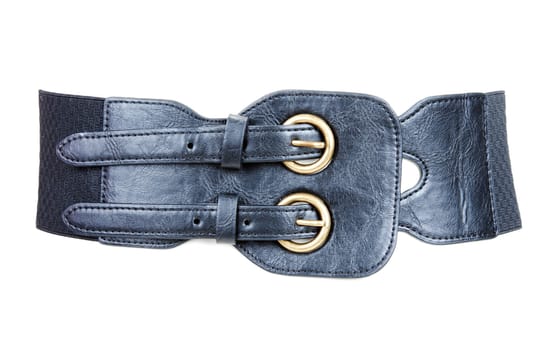 Feminine leather belt insulated on white background