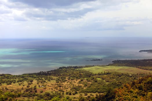 Mauritius: beach, clear waters and dramatic sky