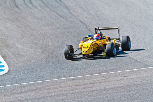 JEREZ DE LA FRONTERA, SPAIN - OCT 16: Matteo Torta of Corbetta Competizioni  races on European F3 championship on October 16 , 2011, in Jerez de la Frontera , Spain