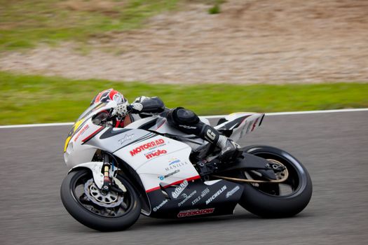JEREZ DE LA FRONTERA, SPAIN - NOV 20: MOTO2 motorcyclist Nicolas Felipe races in the CEV championship on Nov 20, 2010, in Jerez de la Frontera, Spain