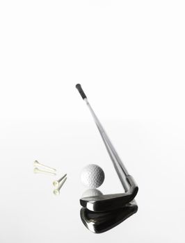 Golf Objects on white background