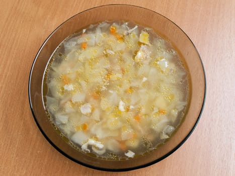 Soup food bowl for healthy eating lunch meal