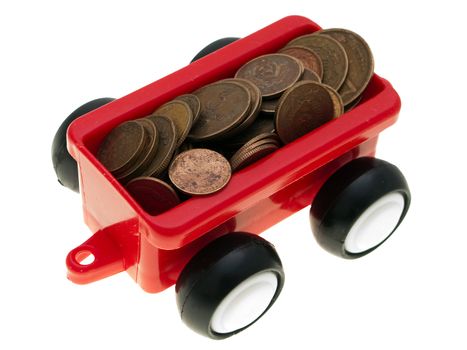 Currency coin truck car - finance wealth growth