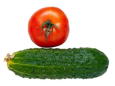 Healthy eating vegetable food - cucumber, tomato