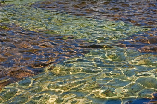 Swimming pool blue water reflection background