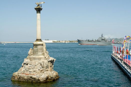 The Monument to the scuttled ships in Sevastopol, Crimea